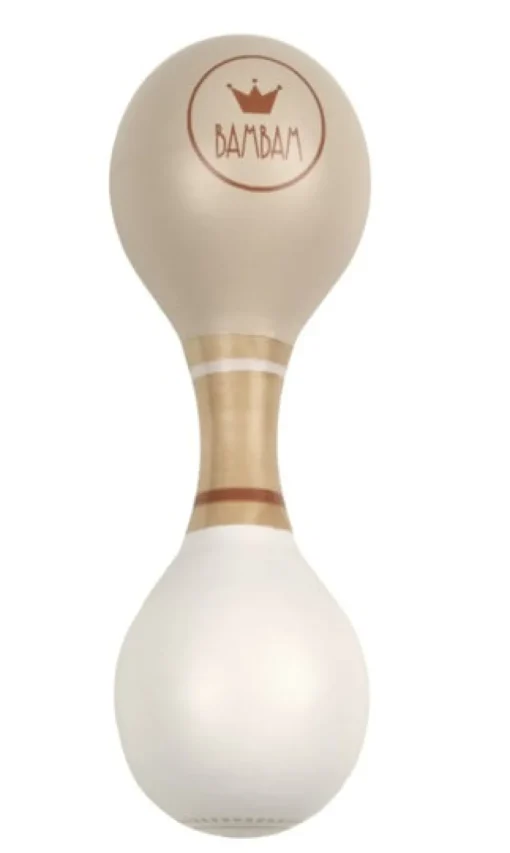 BamBam Maracas Beige Hout in Giftbox