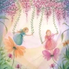 Bijdehansje Postkaart Fairies with Flowers