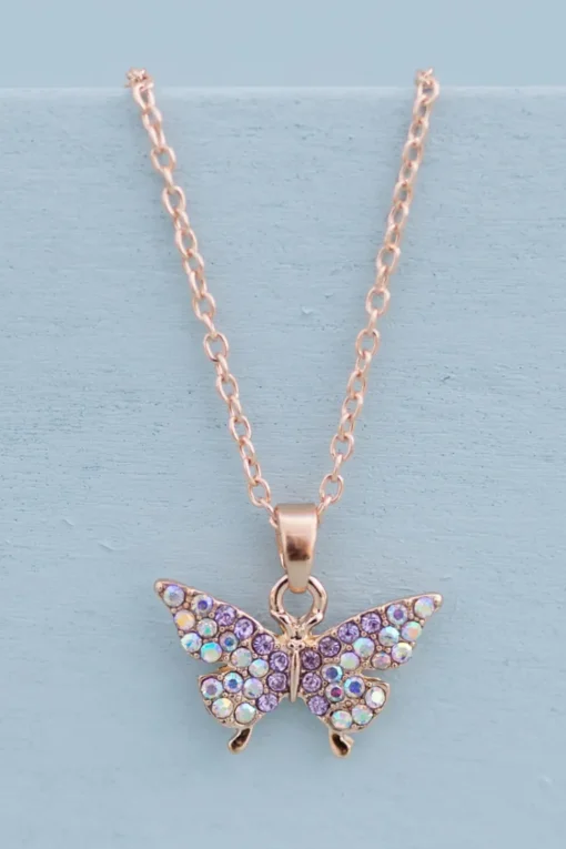 Boutique Butterfly Gem Necklace