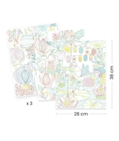 Djeco Kleurplaten Japen in Portfolio Map 3-delig