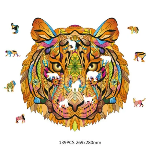 Eureka Regenboog Houten Puzzel Tijger