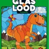 Glas in lood kleurboek Dinosaurus