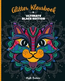 Glitterkleurboek  Ultimate Black Edition - Night hunters