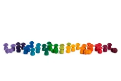 Grapat Mandala Rainbow Mushrooms Hout 36-delig 22-241