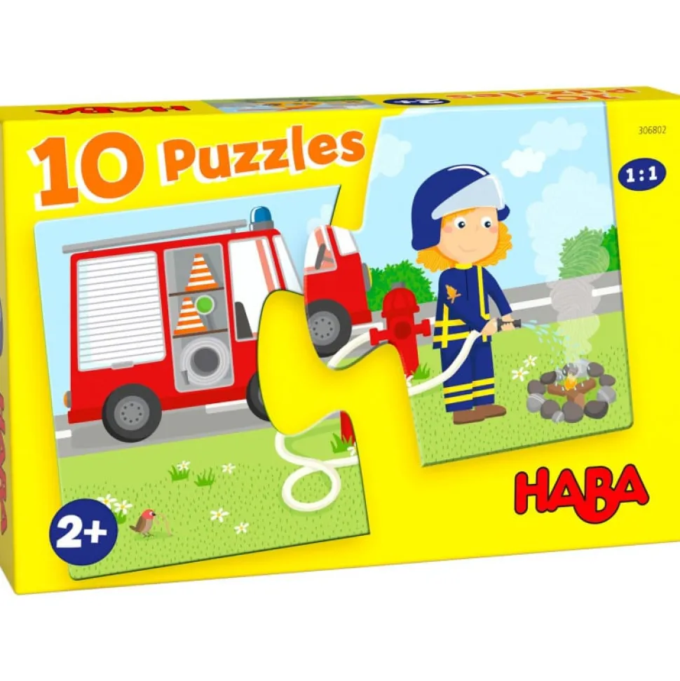 Haba 10 Puzzels Hulpvoertuigen 2pcs