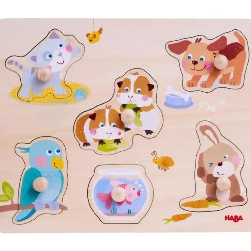 Haba Inlegpuzzel Huisdieren 6pcs