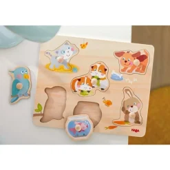 Haba Inlegpuzzel Huisdieren 6pcs