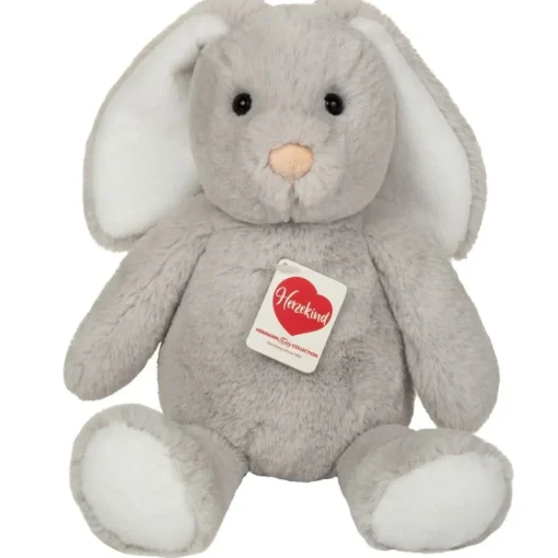 Hermann Teddy Knuffel Konijn Abby Grijs 32 cm