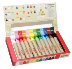 Kitpas Rijstwax (Raam)Krijt Medium Set 12-delig