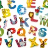 Letter Dieren Hout