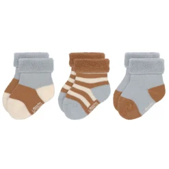 Lässig Terry Kindersokjes Light Blue Caramel Set 3-delig