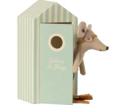 Maileg Knuffelmuis Beach Mice Big Brother in Strandhokje
