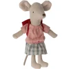 Maileg Knuffelmuis Tricycle Big Sister Red