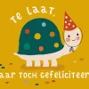 Postkaart Zee Te laat