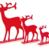 Rendier Kerst Decor Rood Hout
