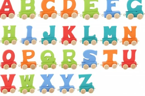 Small Foot Lettertrein Letters Gekleurd Hout