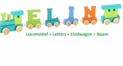 Small Foot Lettertrein Letters Natuurlijk