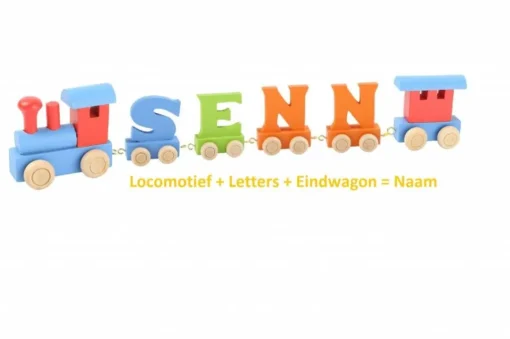 Small Foot Lettertrein Letters Natuurlijk