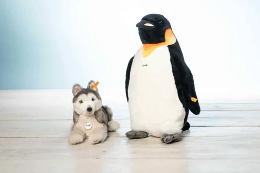 Steiff Knuffel Palle Koningspinguin Zwart/Wit 52cm