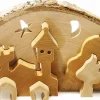 Theelichthouder 3D Slot Kerst Hout