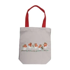Wrendale Designs Canvas Draagtas Roodborstje Robin