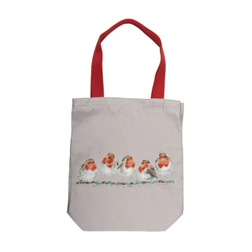Wrendale Designs Canvas Draagtas Roodborstje Robin