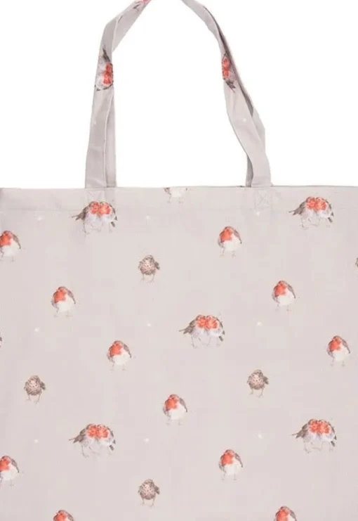 Wrendale Designs Opvouwbare Boodschappentas Roodborstje The Jolly Robin